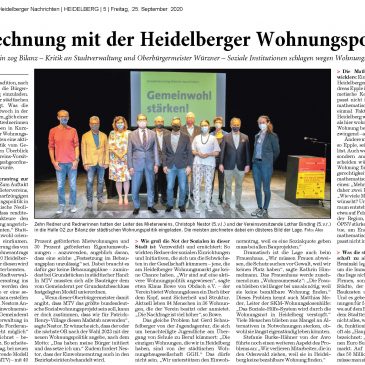 Presseartikel zur Heidelberger Wohnungspolitik